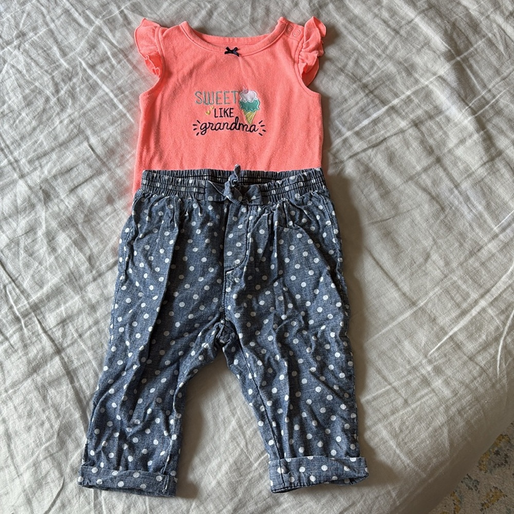 7pc Baby Girl Clothes Bundle Lightly Worn Size 6-12months Multiple Brands - Picture 6 of 7